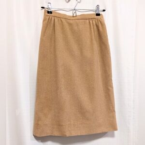Vintage Camel Hair Pencil Skirt, Size S/26”